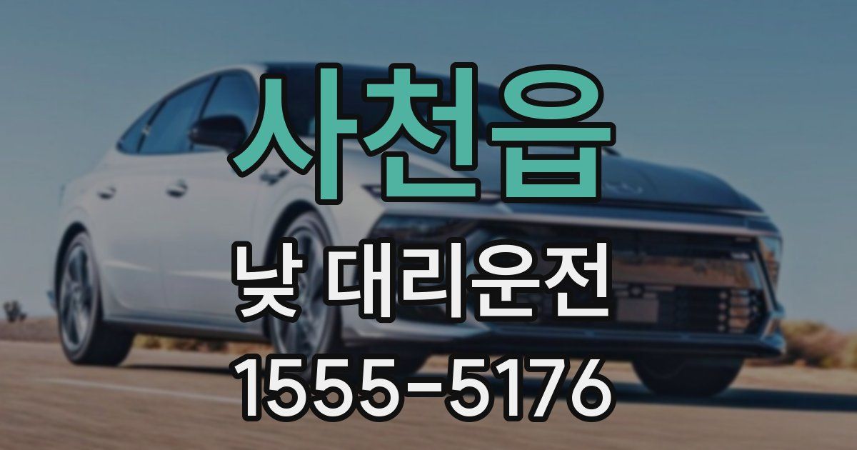 사천읍 낮 대리운전