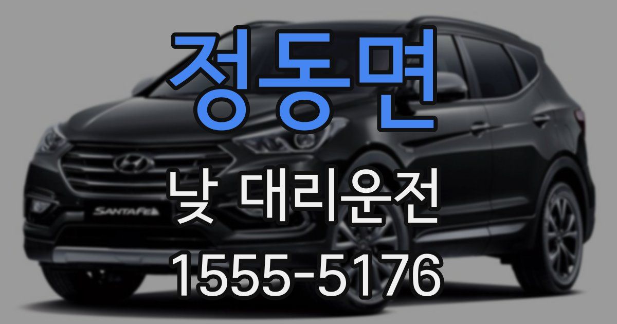 정동면 낮 대리운전