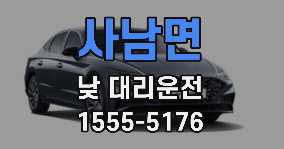 사남면 낮 대리운전