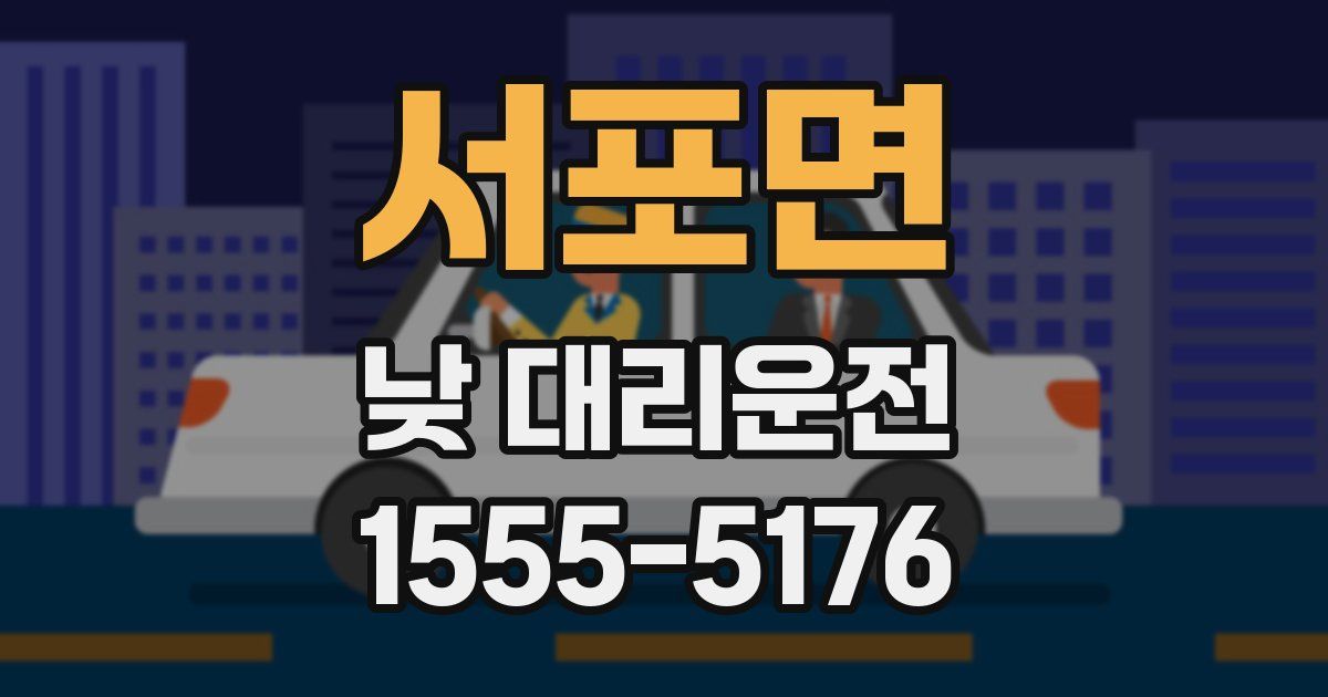 서포면 낮 대리운전