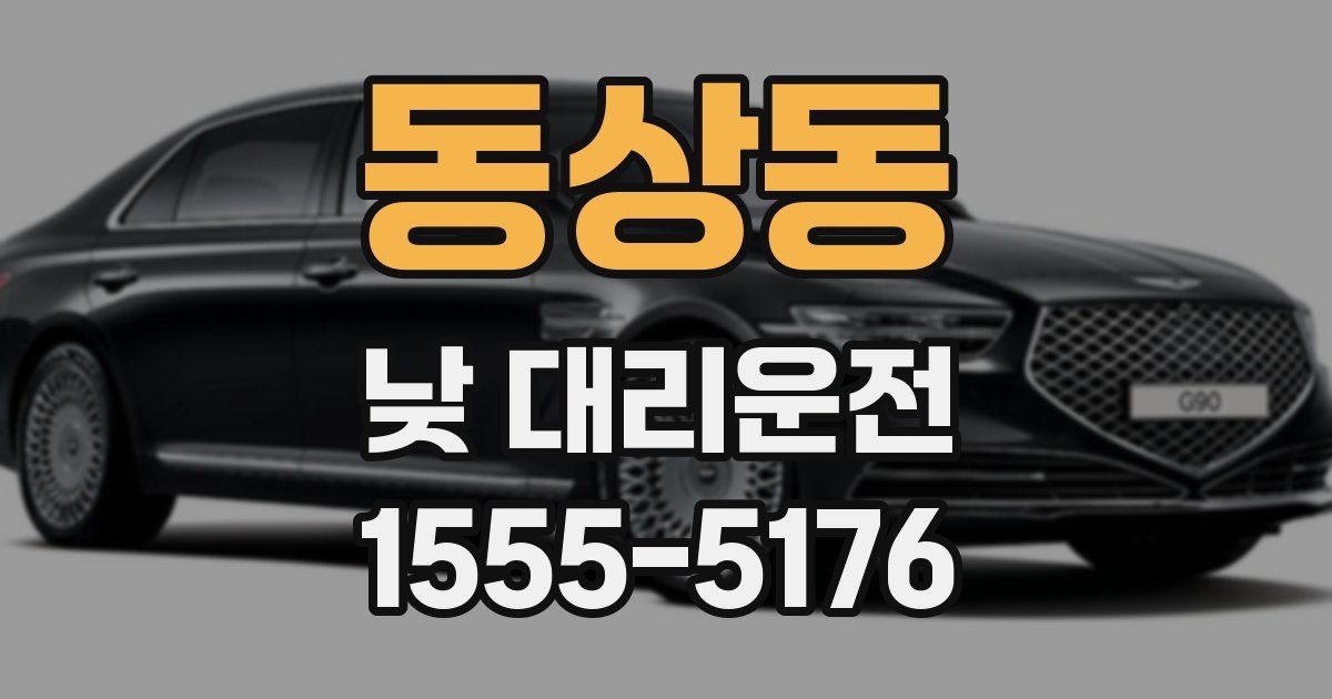 동상동 낮 대리운전