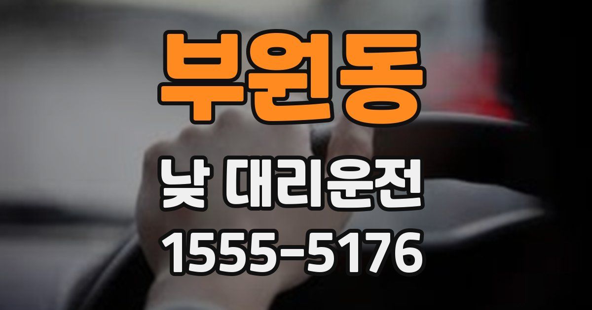 부원동 낮 대리운전