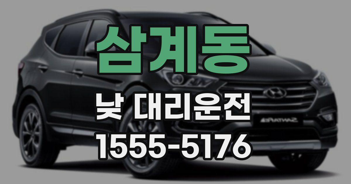 삼계동 낮 대리운전