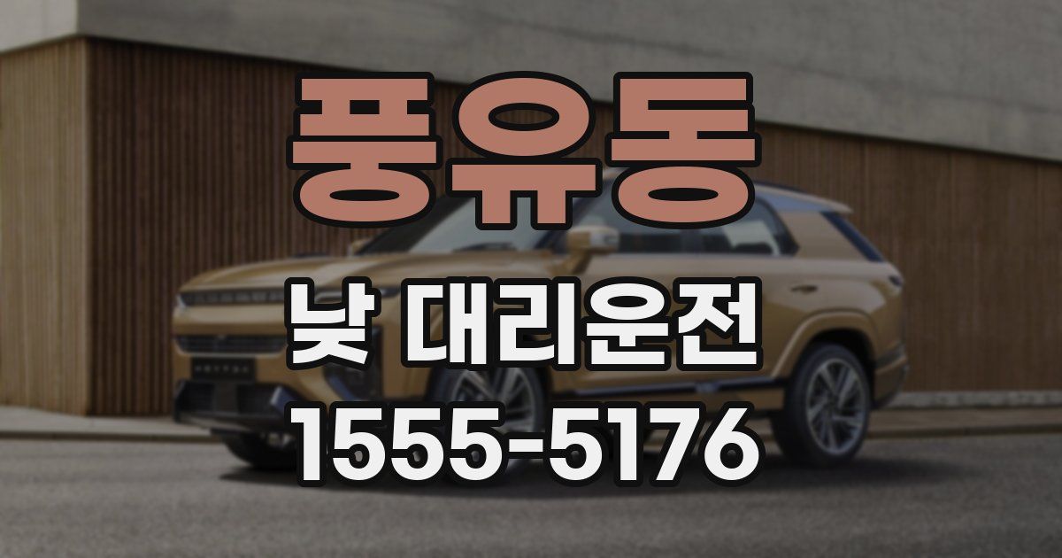 풍유동 낮 대리운전