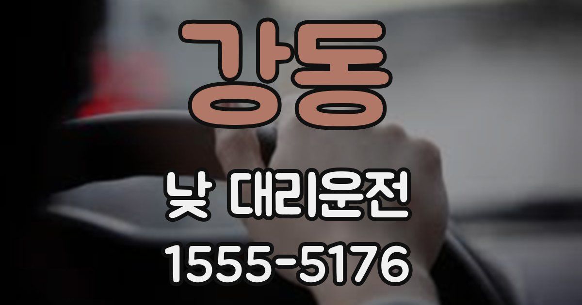 강동 낮 대리운전