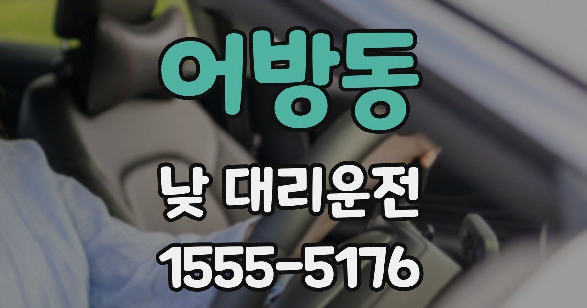 어방동 낮 대리운전