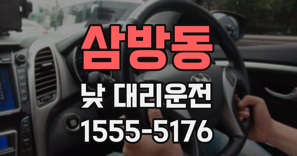 삼방동 낮 대리운전