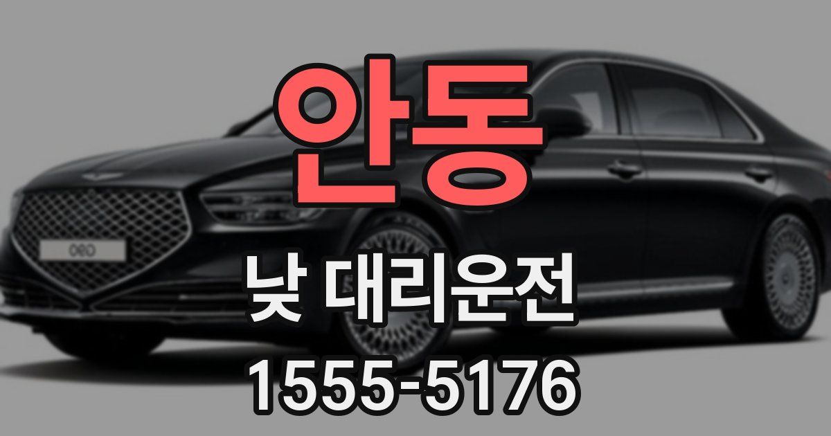 안동 낮 대리운전
