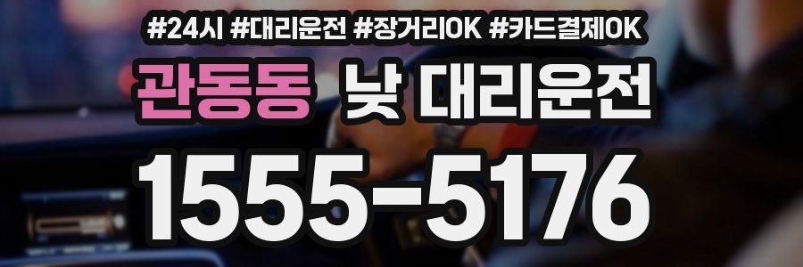 관동동 낮 대리운전