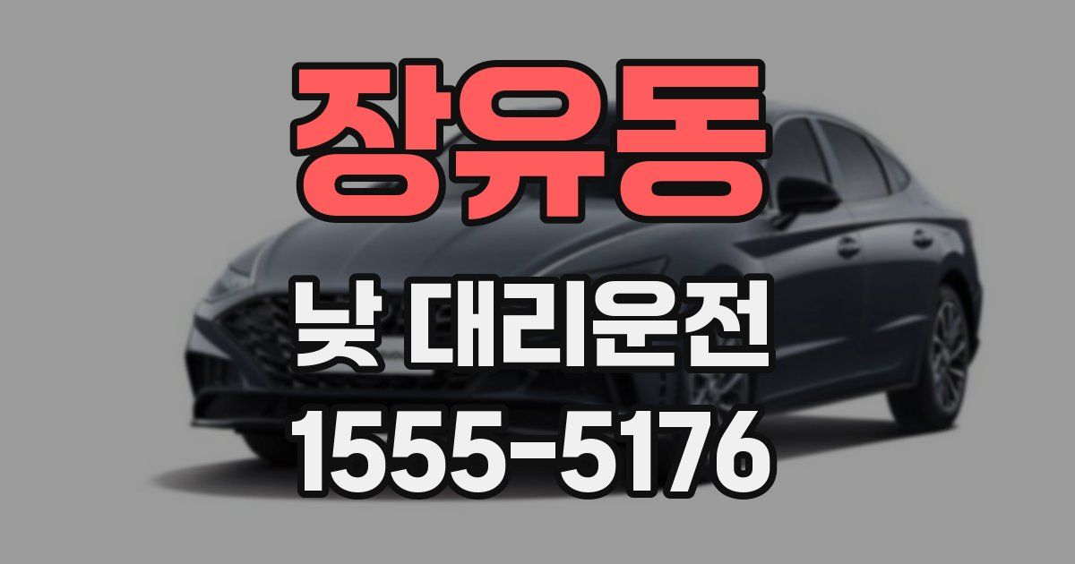 장유동 낮 대리운전