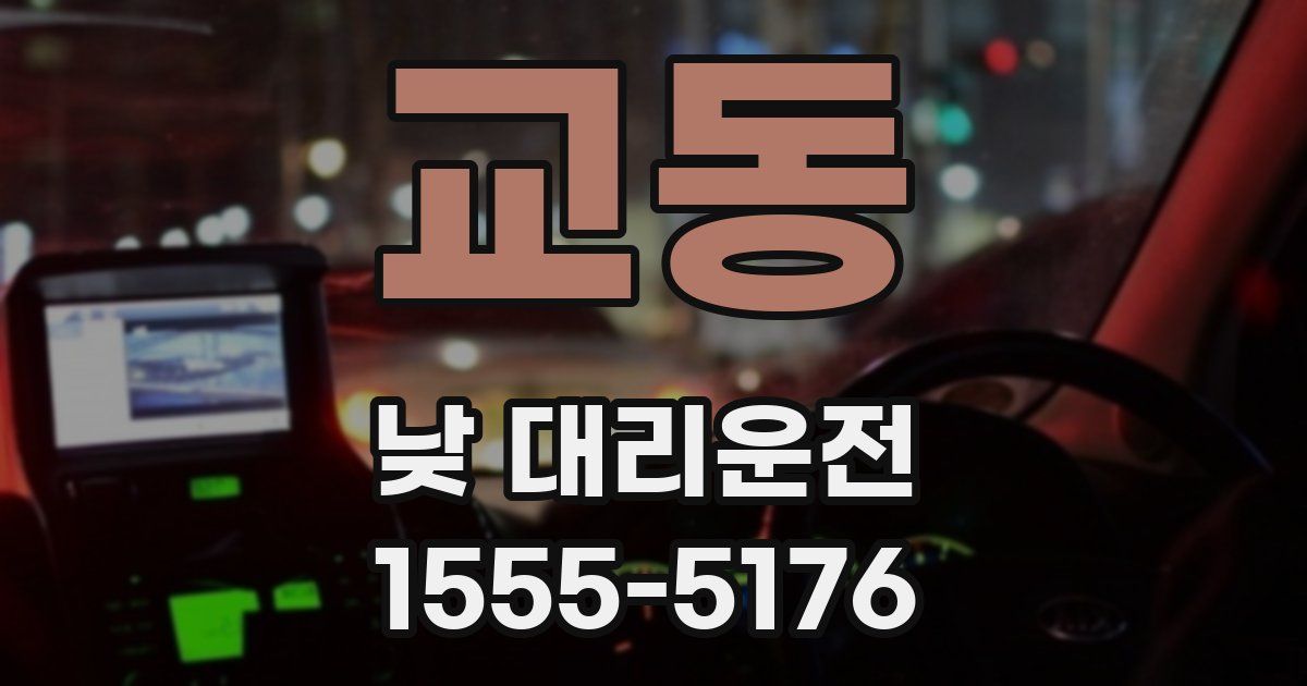 교동 낮 대리운전