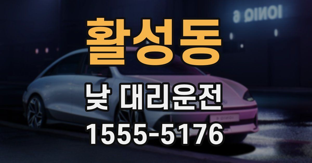 활성동 낮 대리운전