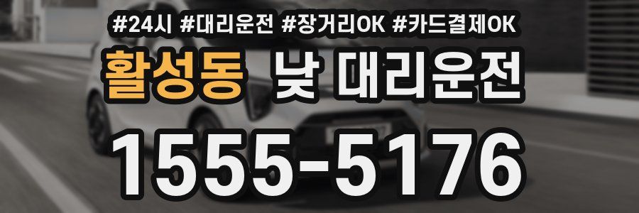 활성동 낮 대리운전