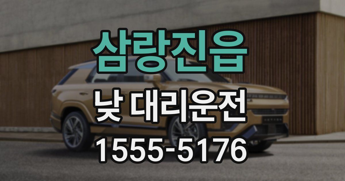 삼랑진읍 낮 대리운전
