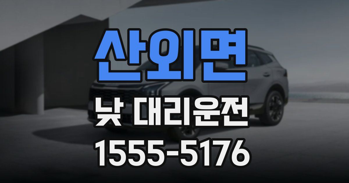 산외면 낮 대리운전