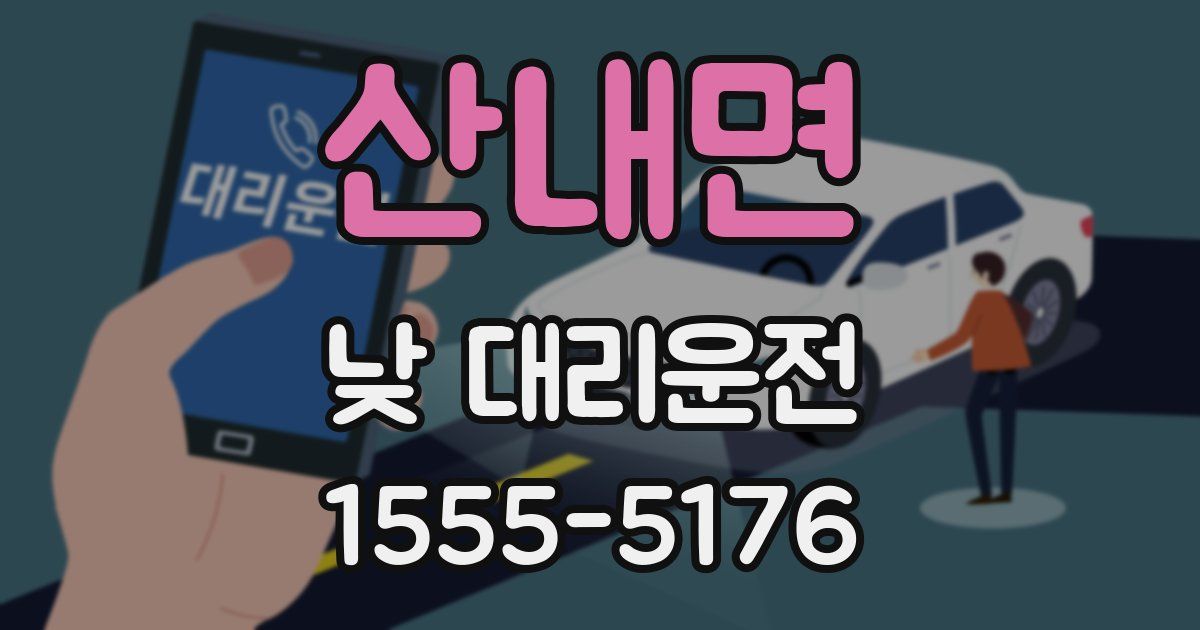 산내면 낮 대리운전