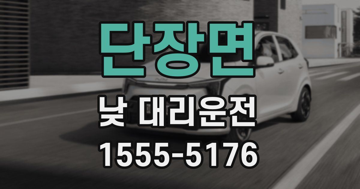 단장면 낮 대리운전