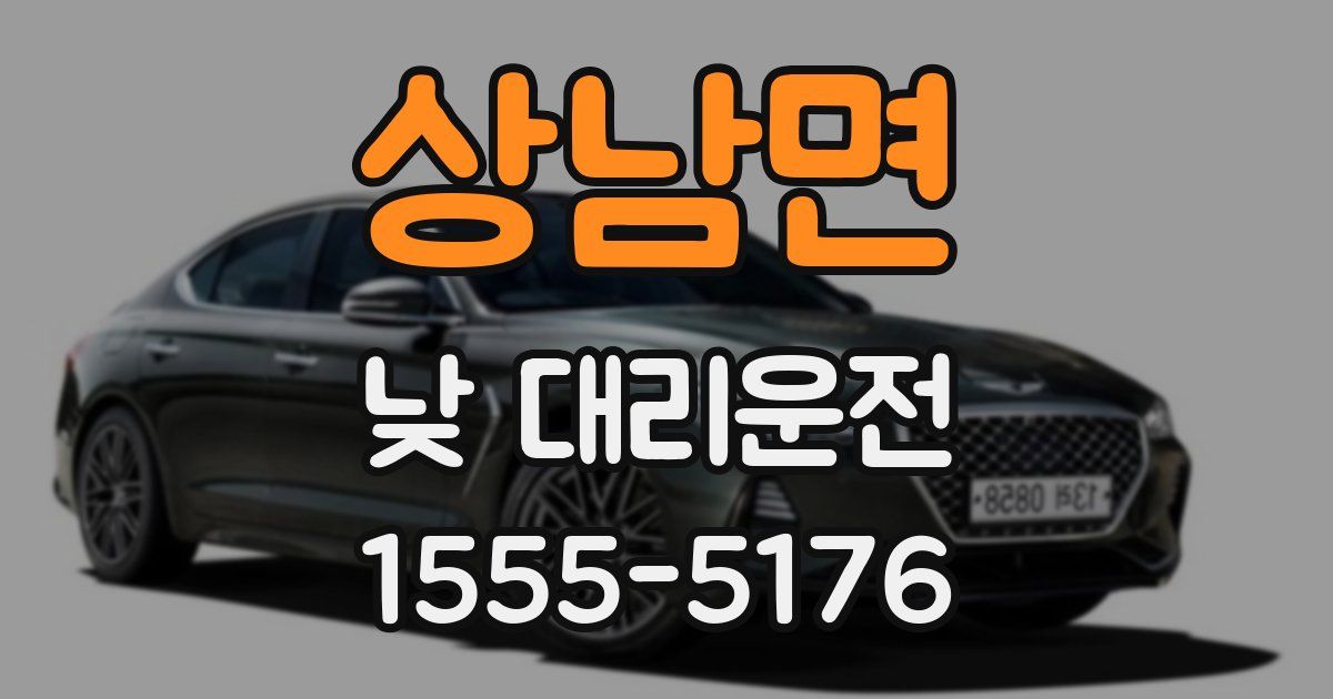 상남면 낮 대리운전
