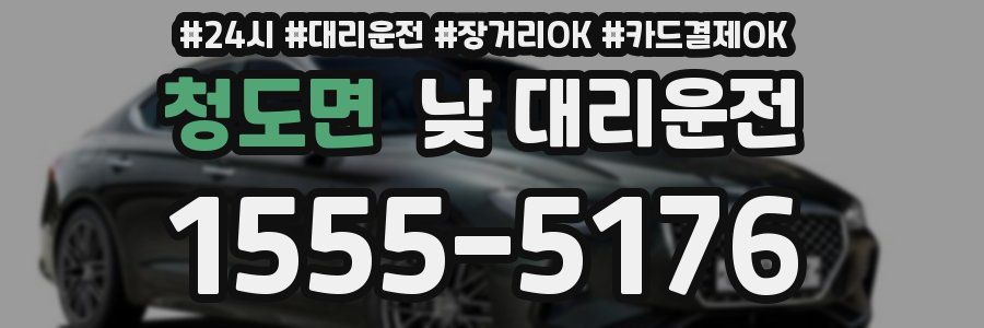 청도면 낮 대리운전