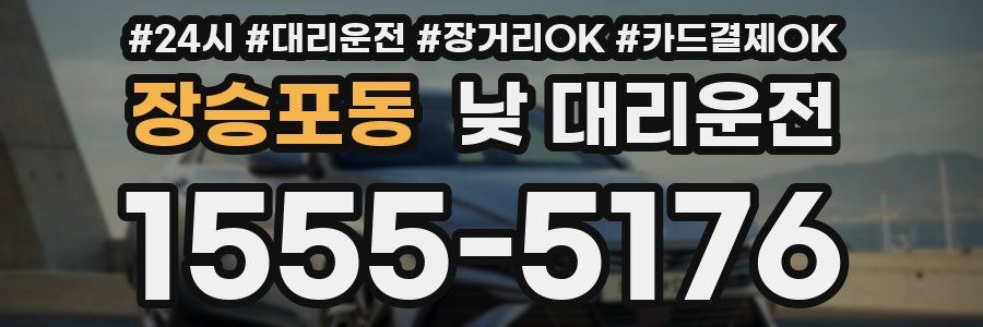 장승포동 낮 대리운전