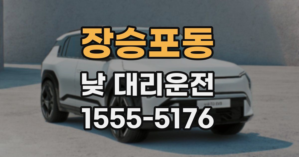 장승포동 낮 대리운전