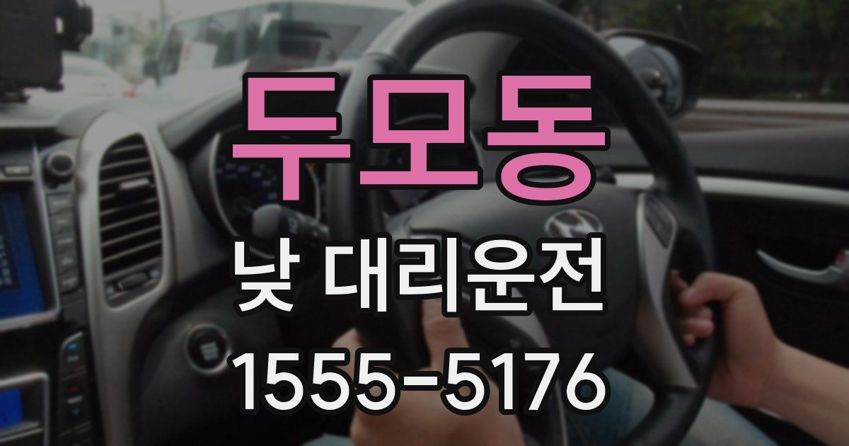 두모동 낮 대리운전