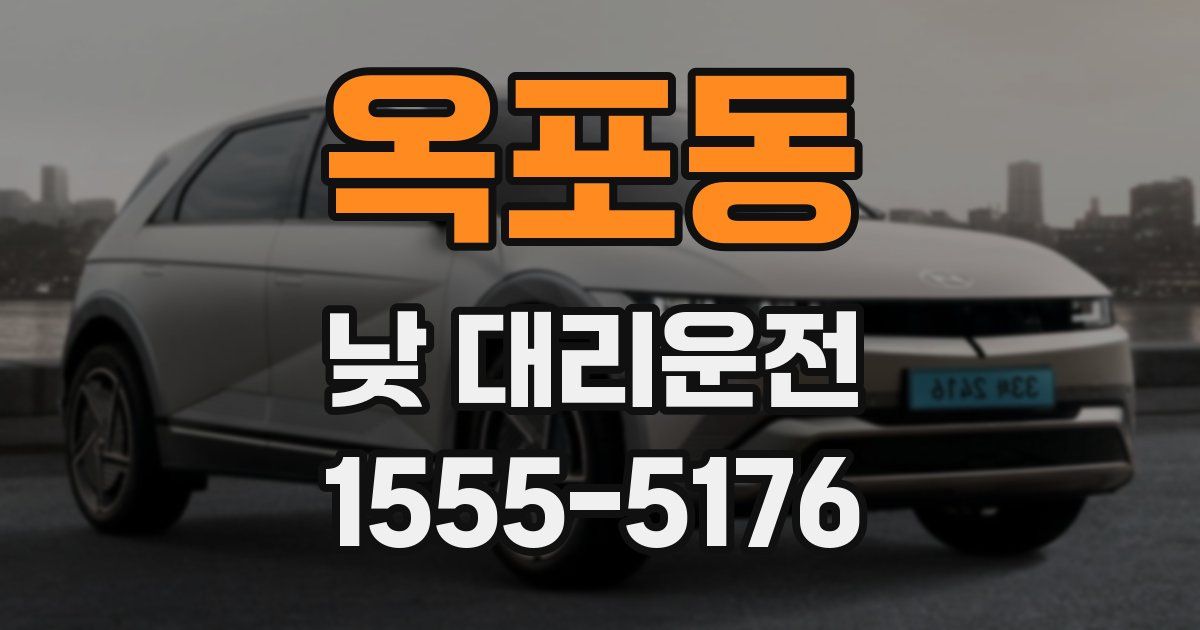 옥포동 낮 대리운전