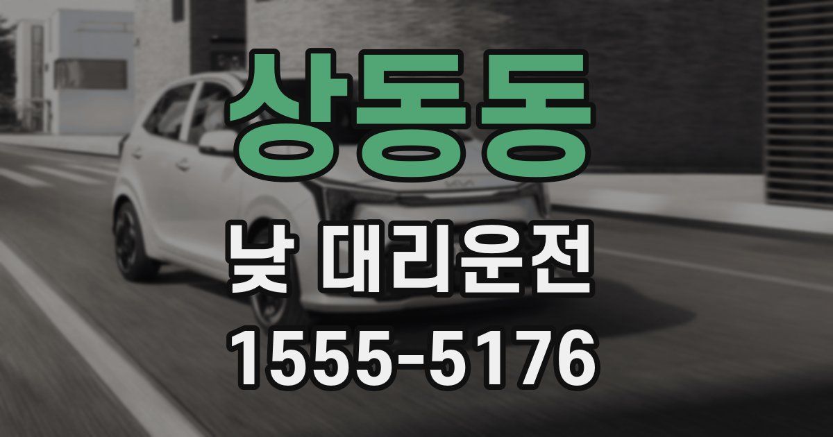 상동동 낮 대리운전