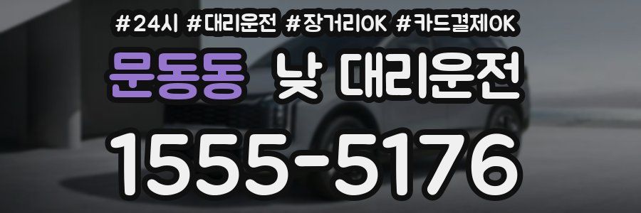 문동동 낮 대리운전