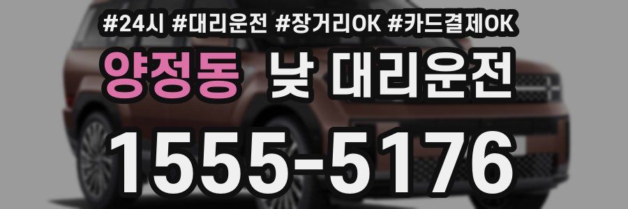 양정동 낮 대리운전