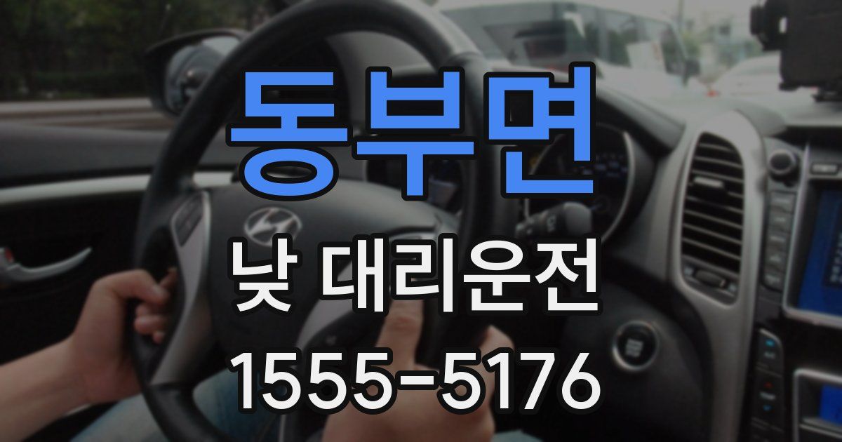 동부면 낮 대리운전