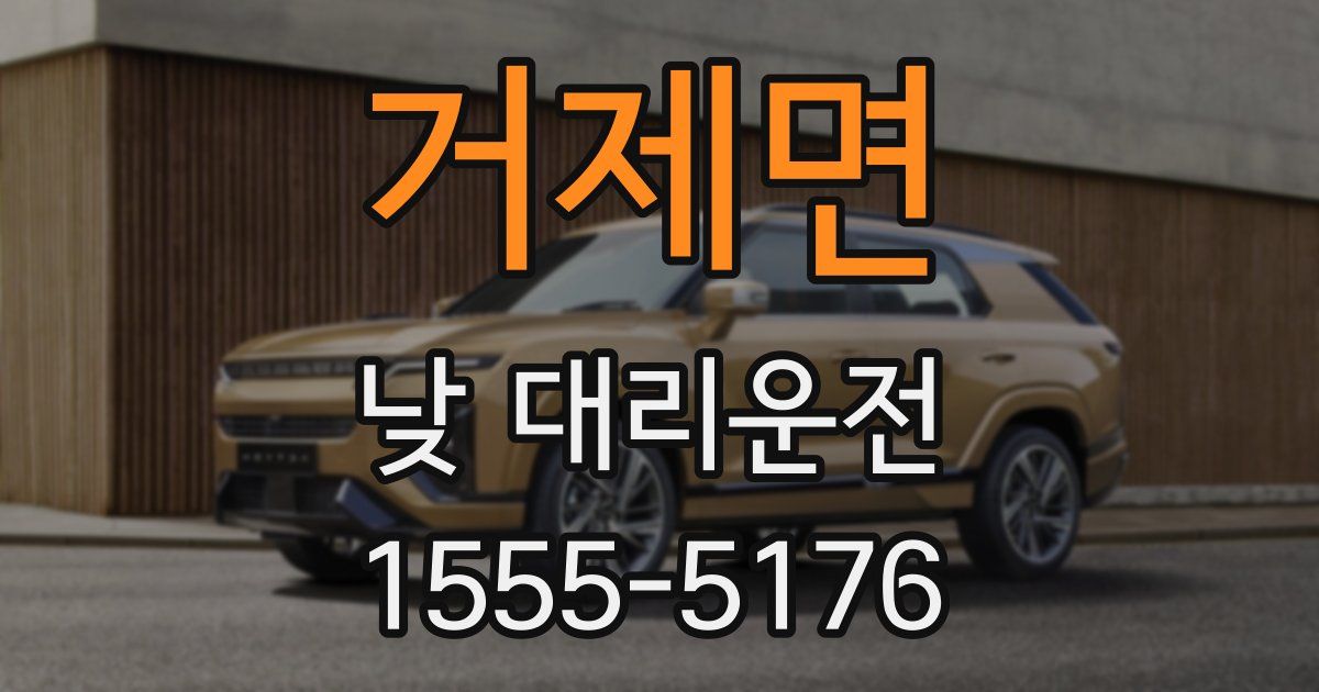 거제면 낮 대리운전