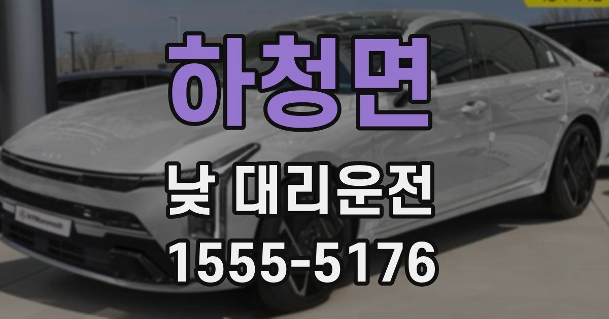 하청면 낮 대리운전