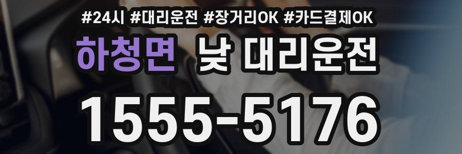 하청면 낮 대리운전
