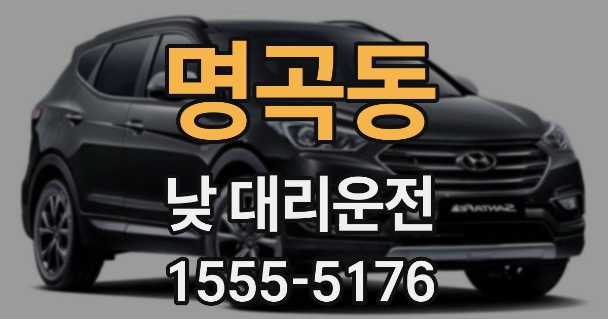 명곡동 낮 대리운전