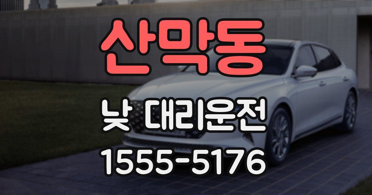 산막동 낮 대리운전