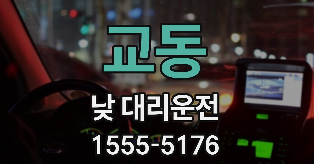 교동 낮 대리운전