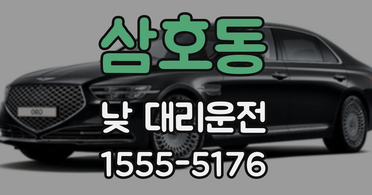 삼호동 낮 대리운전