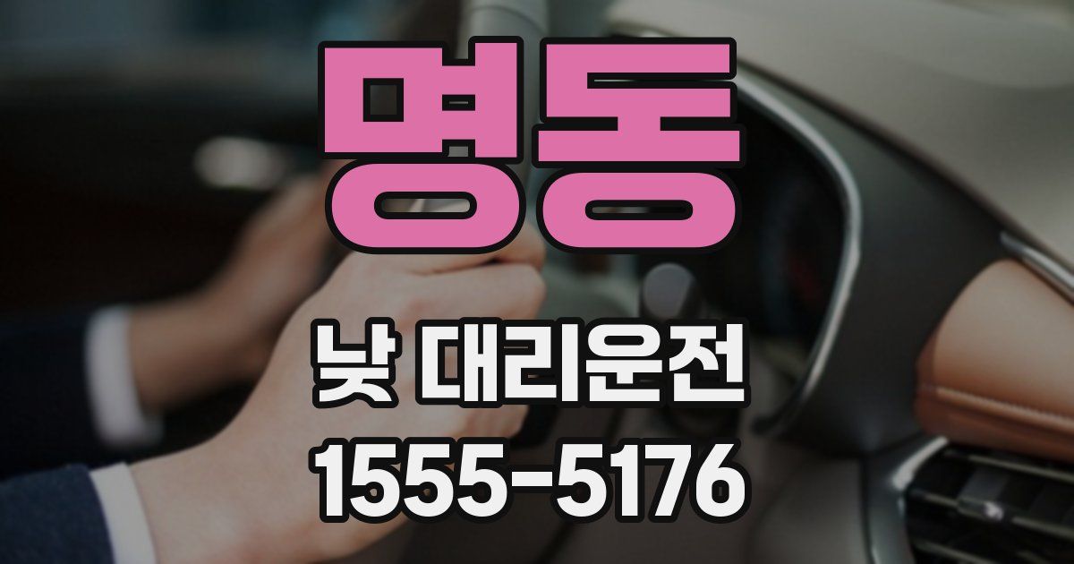 명동 낮 대리운전
