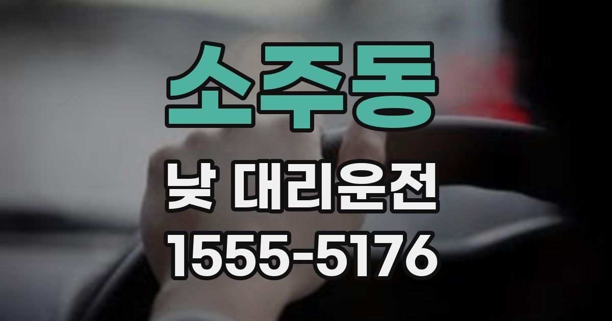 소주동 낮 대리운전