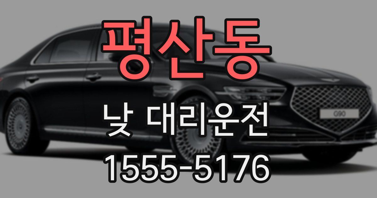 평산동 낮 대리운전
