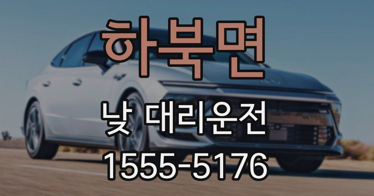하북면 낮 대리운전