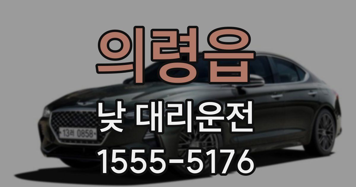 의령읍 낮 대리운전