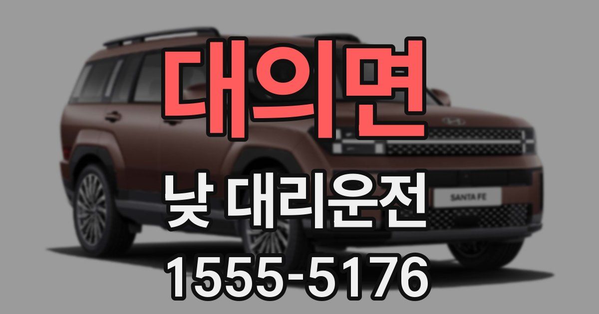 대의면 낮 대리운전