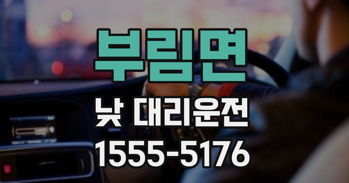 부림면 낮 대리운전