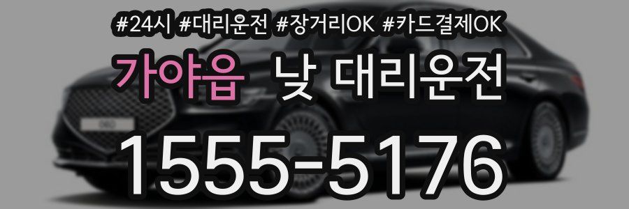 가야읍 낮 대리운전