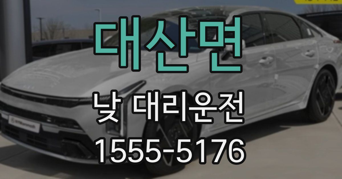대산면 낮 대리운전