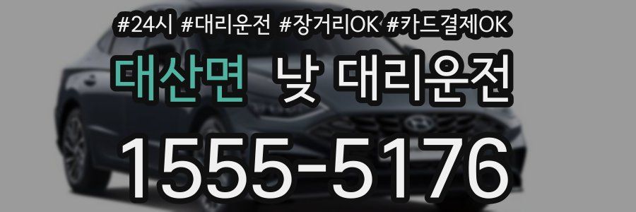 대산면 낮 대리운전
