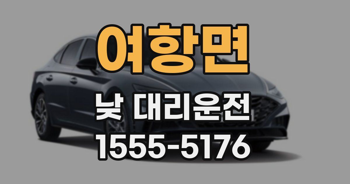 여항면 낮 대리운전