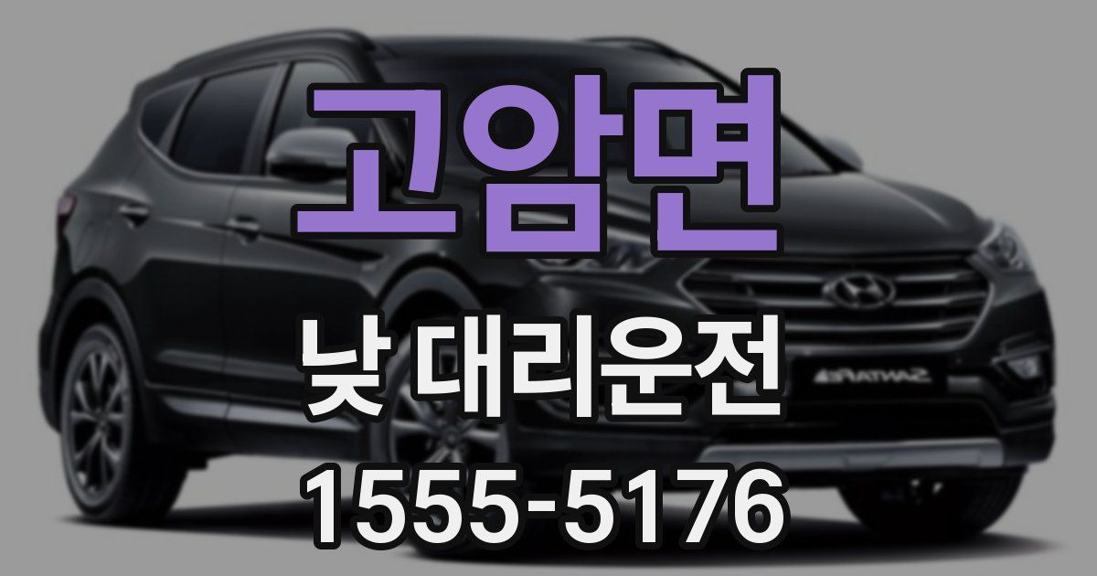 고암면 낮 대리운전